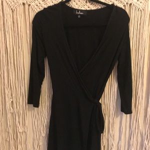 Lulu’s Black Wrap Dress - Small